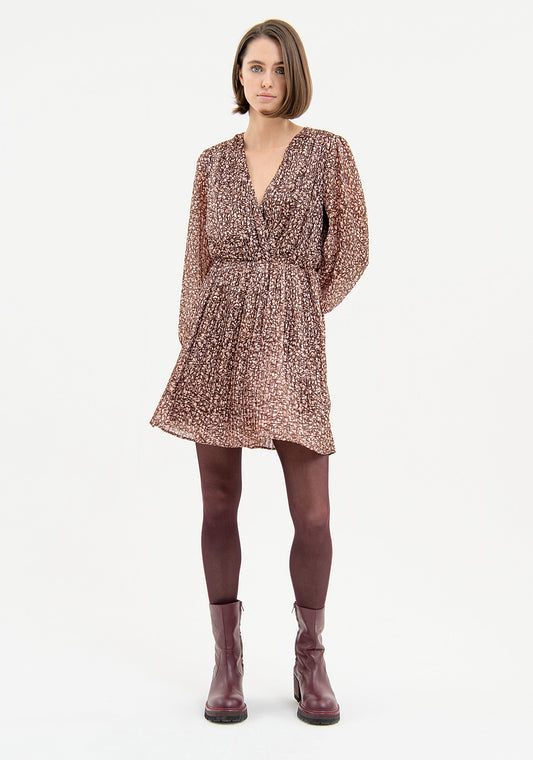 SHORT DRESS PRINT BROWNPOWDER 