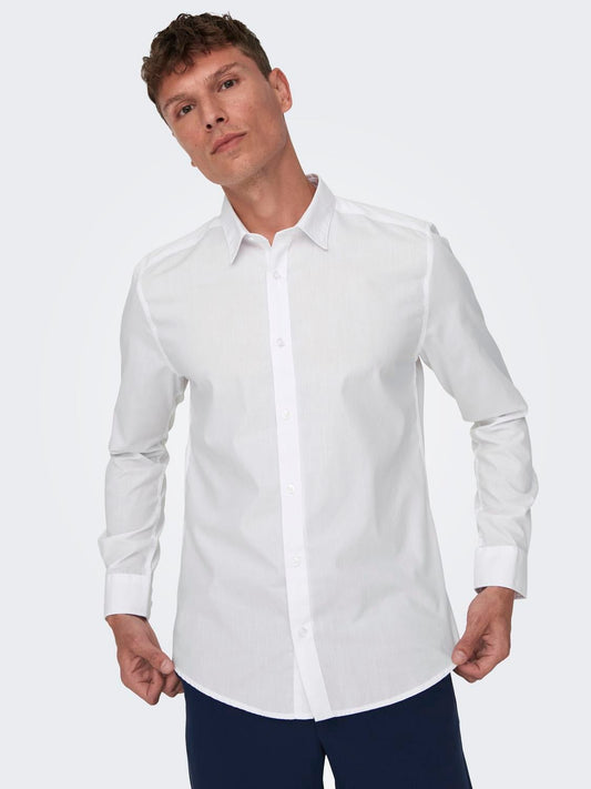 ONSSANE LIFE SLIM LS SOLID POPLIN SHIRT 