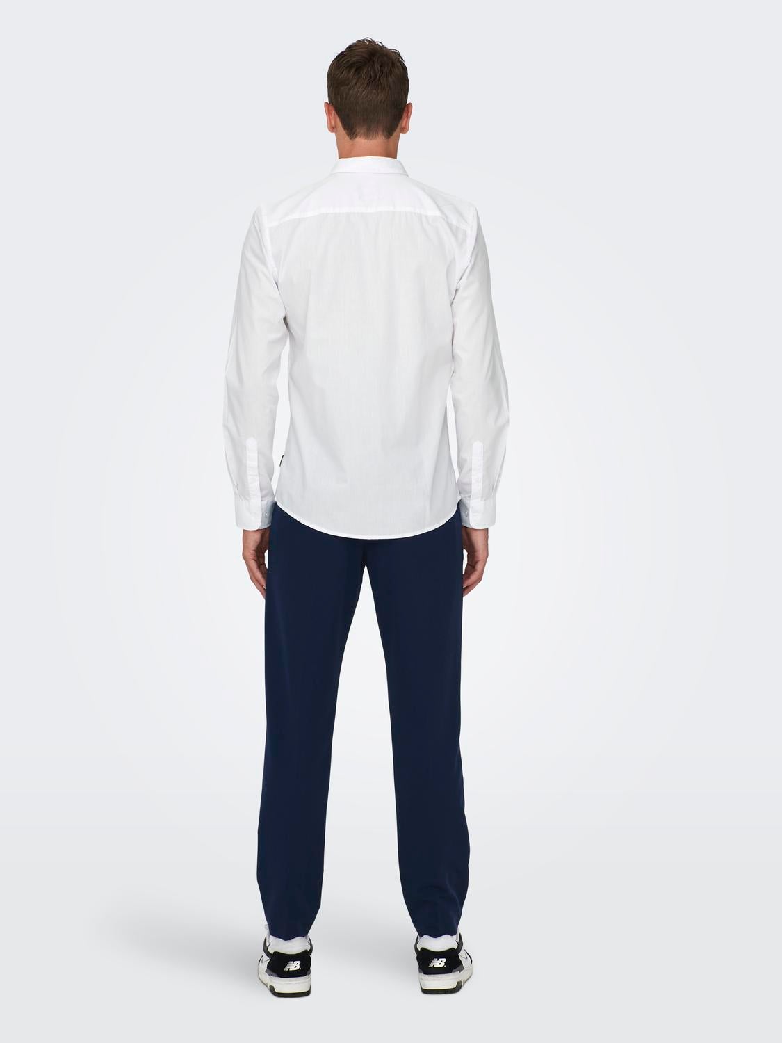 ONSSANE LIFE SLIM LS SOLID POPLIN SHIRT 