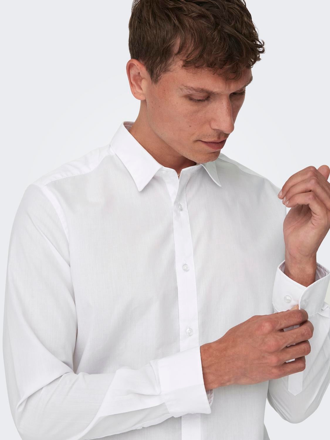 ONSSANE LIFE SLIM LS SOLID POPLIN SHIRT 
