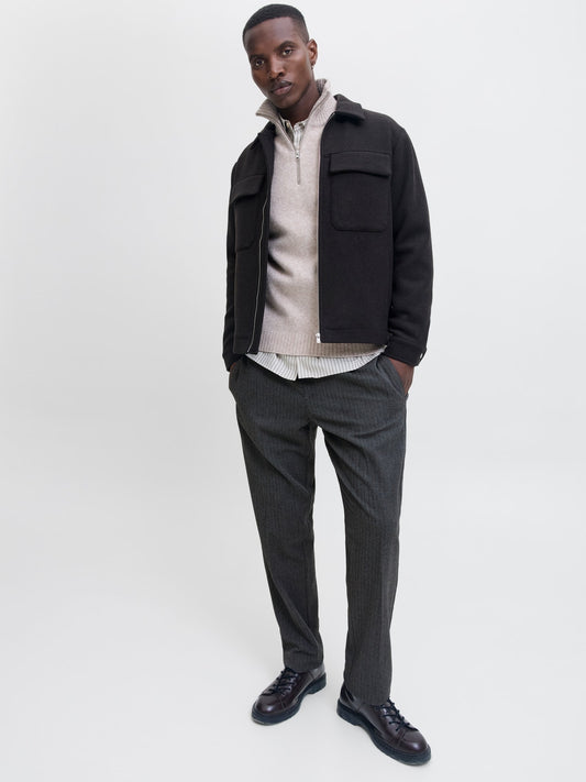 12283031/Dark Grey Melange JACK AND JONES