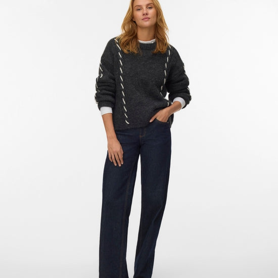 10334866/Dark Grey Melange VERO MODA