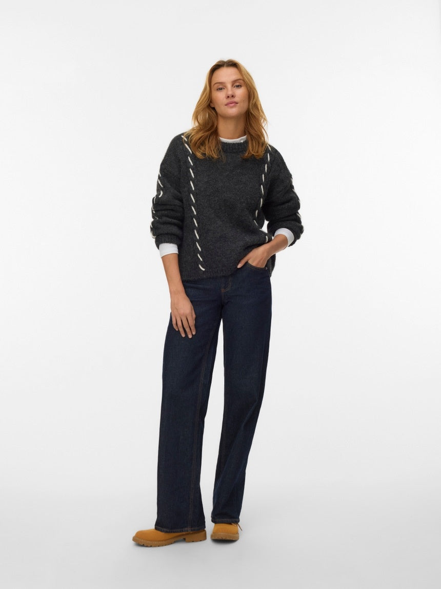 10334866/Dark Grey Melange VERO MODA
