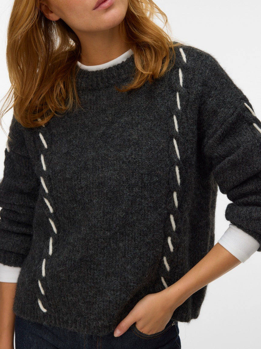 10334866/Dark Grey Melange VERO MODA