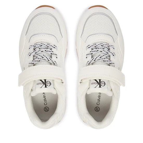 SNEAKER BASSA LACCI/VELCRO 