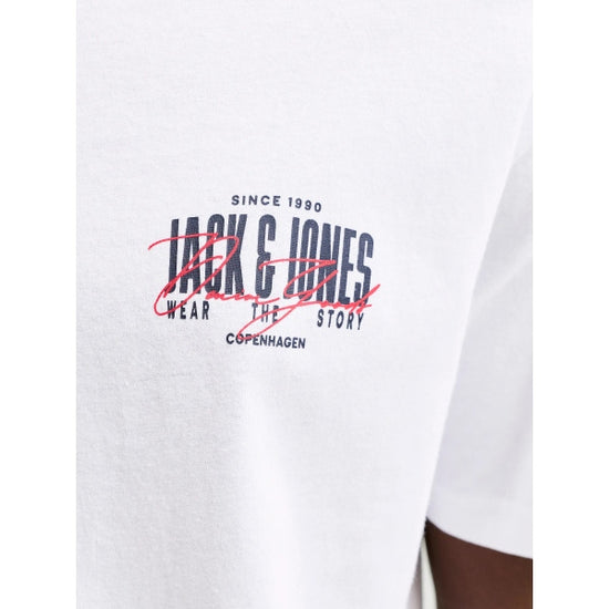 12298488/Bright White Small print JACK AND JONES