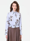 CFC 20410 W-CAMICIA CROPPED POPELINE RIGA FIORE 
