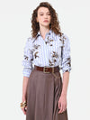 CFC 20410 W-CAMICIA CROPPED POPELINE RIGA FIORE 