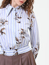 CFC 20410 W-CAMICIA CROPPED POPELINE RIGA FIORE 