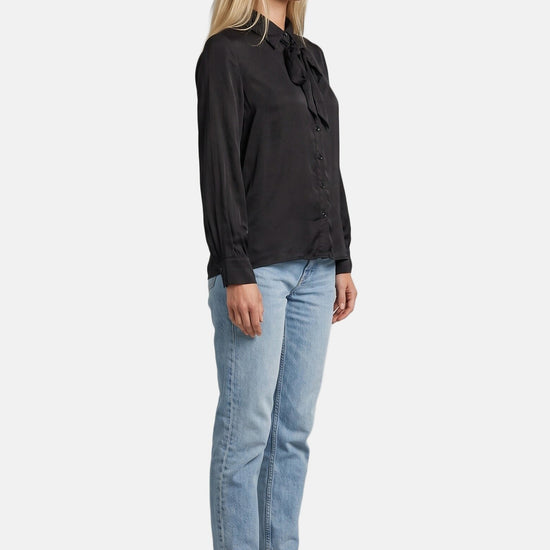 CAMICIA DONNA CON FIOCCO COLLO 