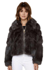 GIACCA DONNA IN TESSUTO EFF.PELUCHE, INS.COATED 