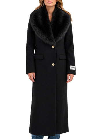 CAPPOTTO DONNA LINEA DIRITTA, COLLO STACCABILE 