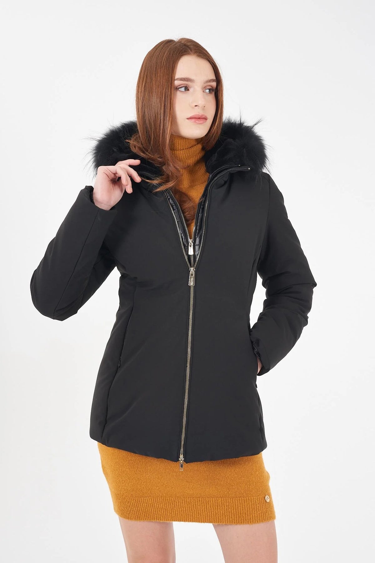 CAPPOTTO DONNA IN SOFTSHELL, FINTO GILET STAC. 
