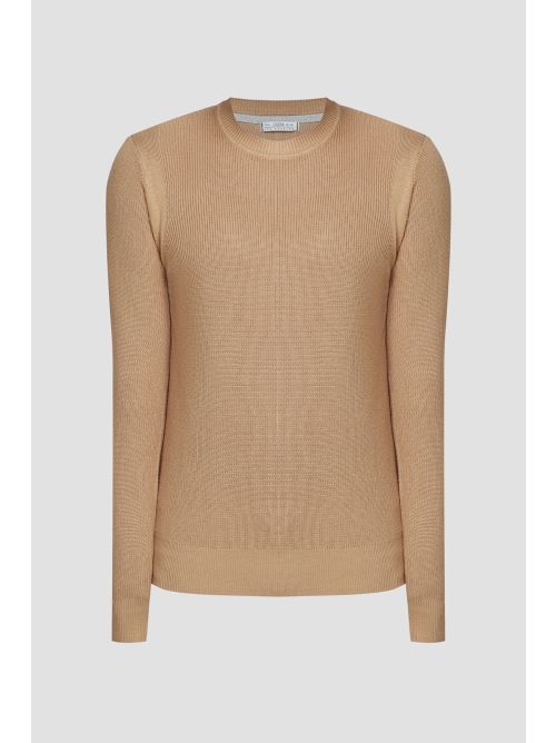 YAEL LS CN RIBBED EMBROIDERED 