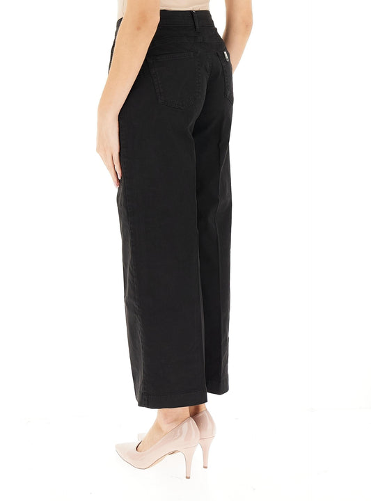 PANT.B.UP FLARE CROPPED H.W. 