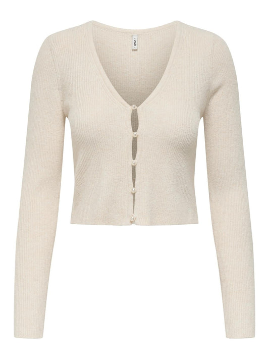 ONLRICA LIFE LS VNECK PEARLCARD KNT 