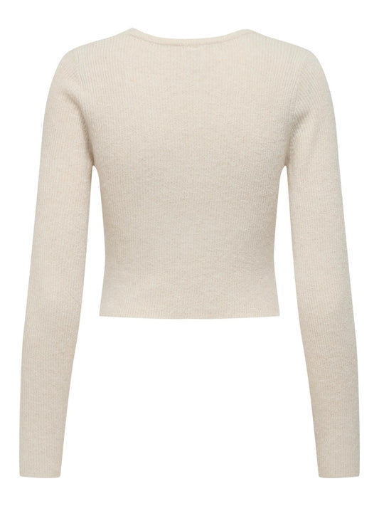 ONLRICA LIFE LS VNECK PEARLCARD KNT 