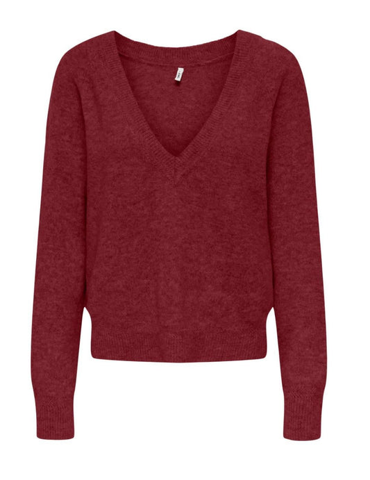 ONLRENE LIFE LS V-NECK REVERSIBEL CC KNT 