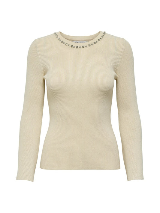 ONLNATASCHA LS BLING O-NECK CC KNT 