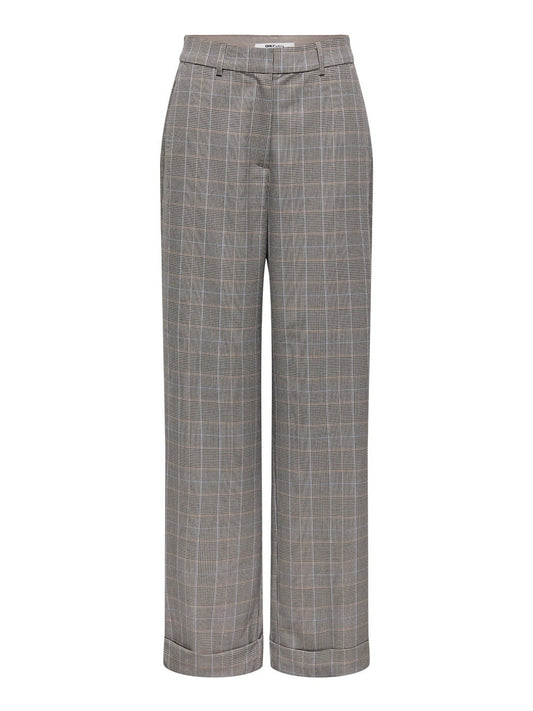 ONLCATIA LIFE MW STR CHECK PANT CC TLR 