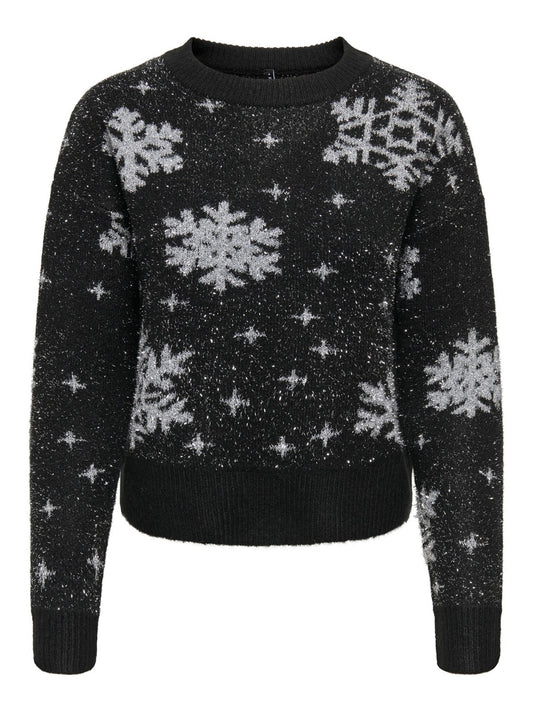ONLXMAS ROLFA LS ONECK SNOWFLAKES KNT 