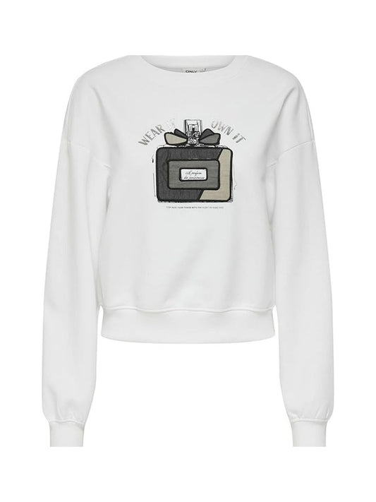 ONLEMILY L/S DENIM PRINT O-NECK SWT 