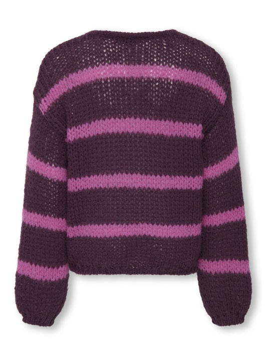 KOGNORDIC LIFE LS O-NECK STRIPES KNT 