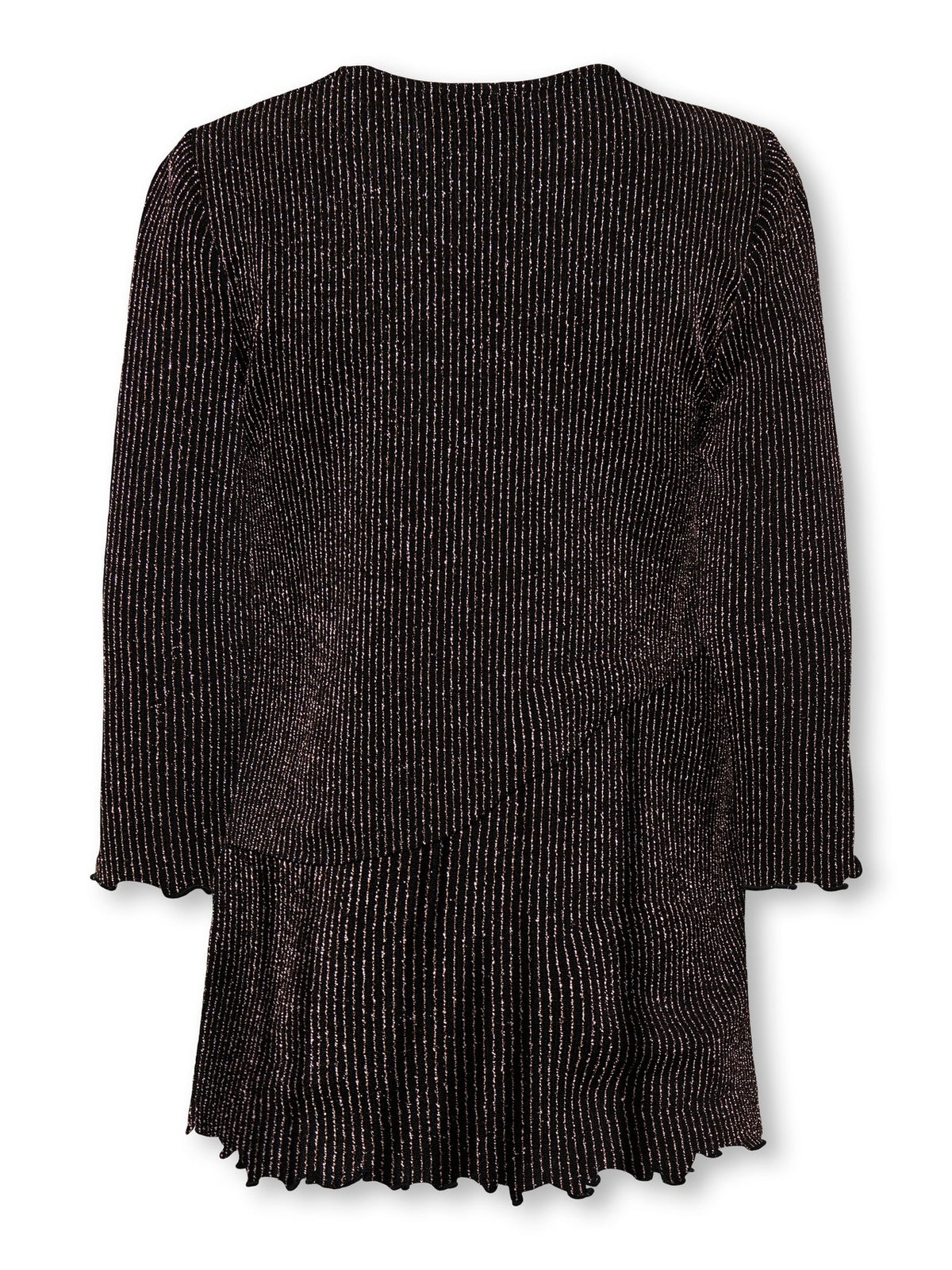 KMGQUEEN L/S O-NECK GLITTER DRESS BF JRS 