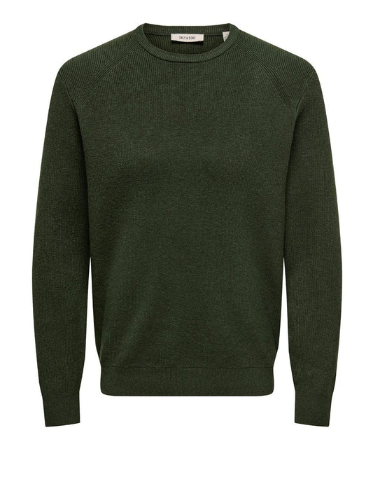 ONSALFI REG LS CREW KNIT CAMP 