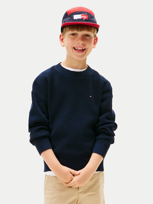 COTTON TEXTURE SWEATER 