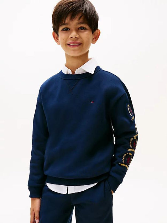 CREST EMB GRAPHIC SWEATSHIRT 