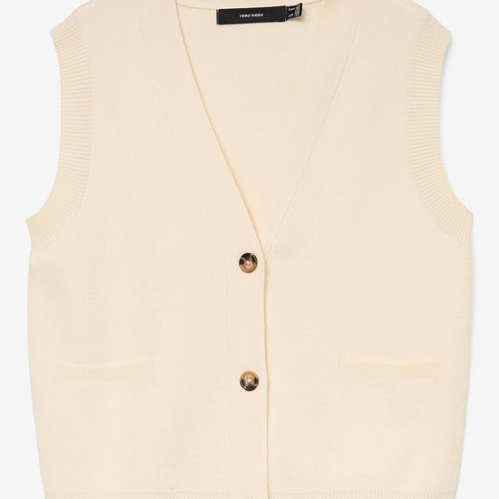 VMSABA SL V-NECK BUTTON VEST 