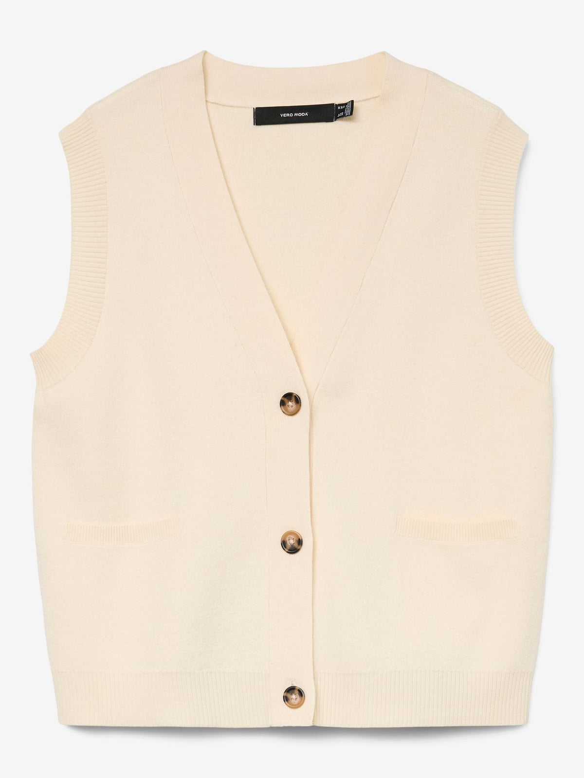 VMSABA SL V-NECK BUTTON VEST 