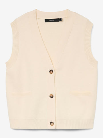 VMSABA SL V-NECK BUTTON VEST 
