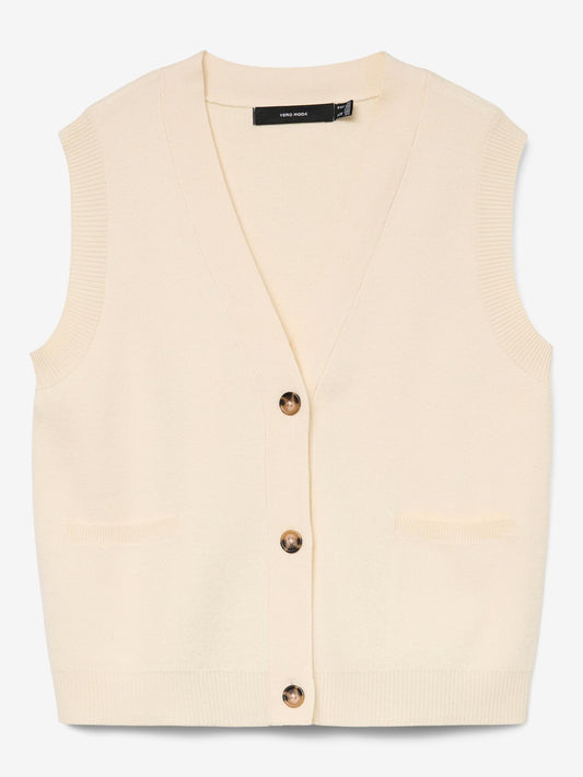VMSABA SL V-NECK BUTTON VEST 