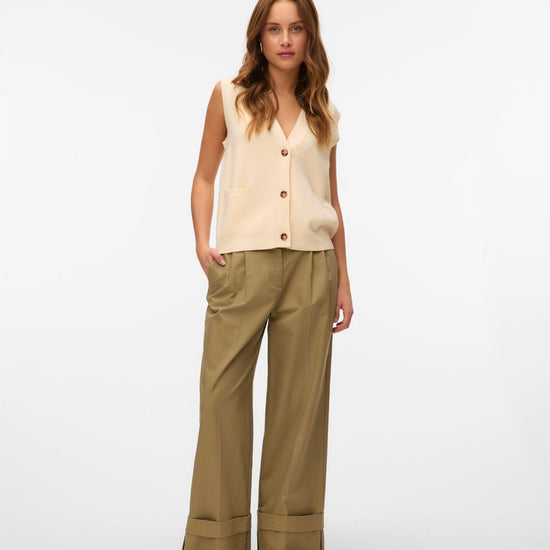 VMSABA SL V-NECK BUTTON VEST 