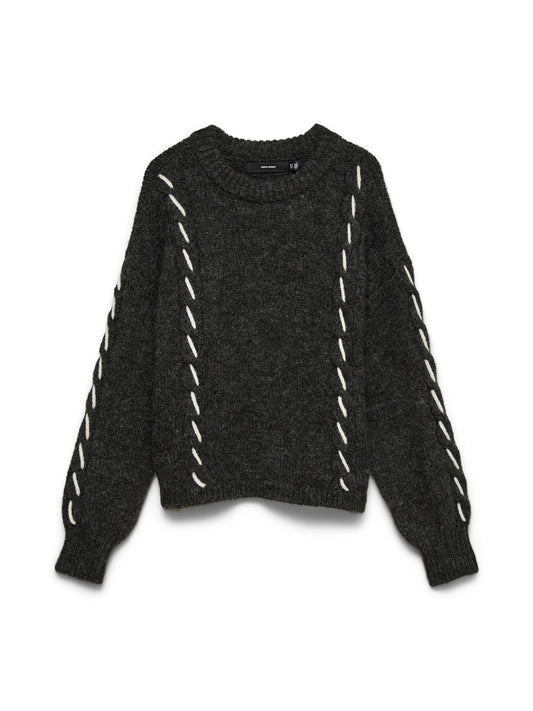VMILINA LS O-NECK HANDSTITCH PULLOVER 