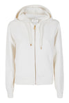 FELPA DONNA FULLZIP IN PUNTO MILANO, CAPPUCCIO 