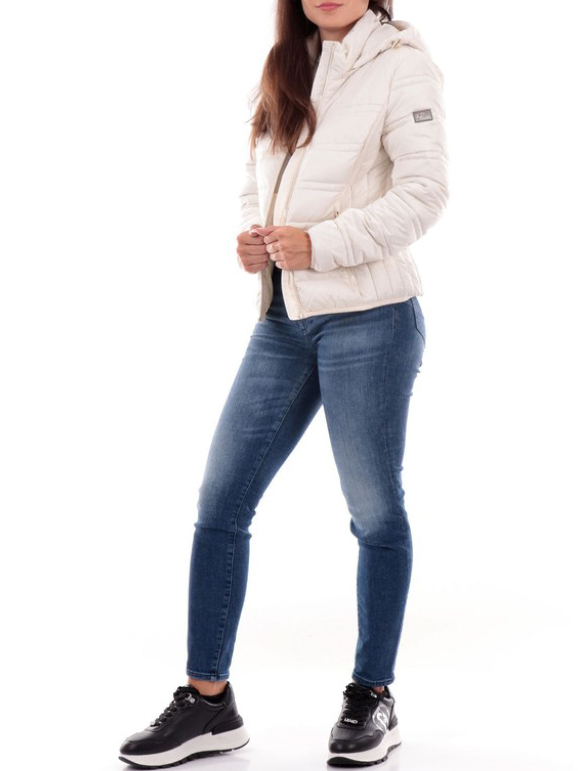 GIUBBINO DONNA TRAPUNTATO CON CAPPUCCIO 