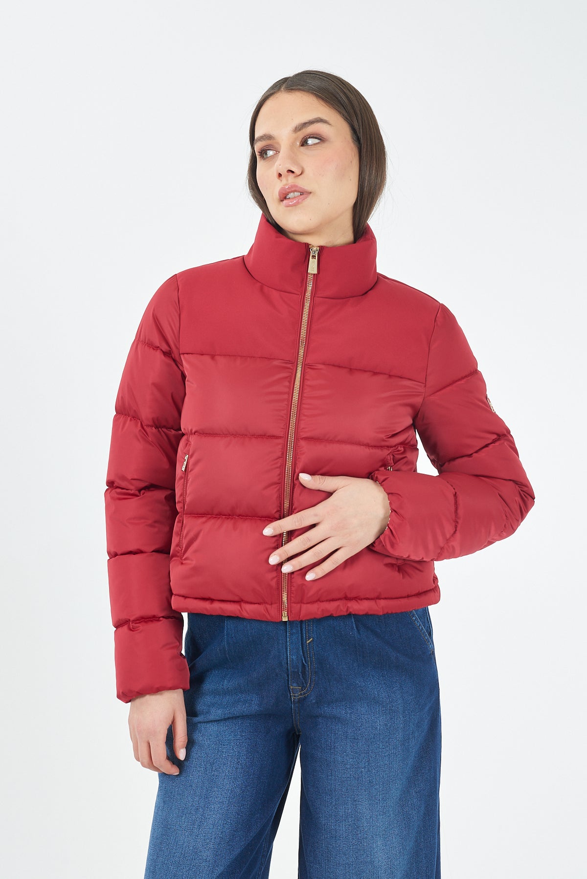 GIUBBINO DONNA CROP,OVER CON PARTI IN SOFTSHELL 