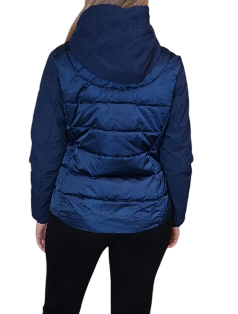 GIUBBINO DONNA TRAPUNTATO,FINTO GILET STACCABIL 