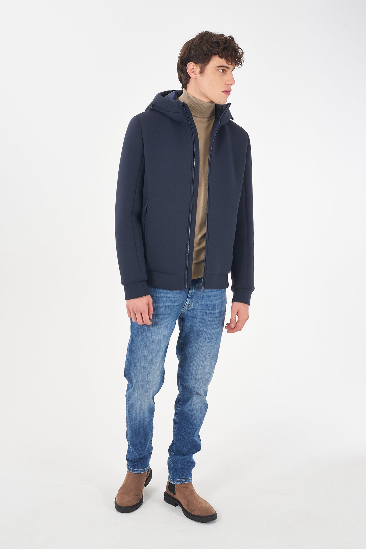 GIUBBINO/FELPA UOMO IN NEOPRENE, INT.TRAPUNTATO 