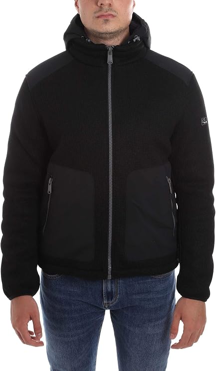 GIUBBINO UOMO IN MAGLIA, INSERTI IN SOFTSHELL 