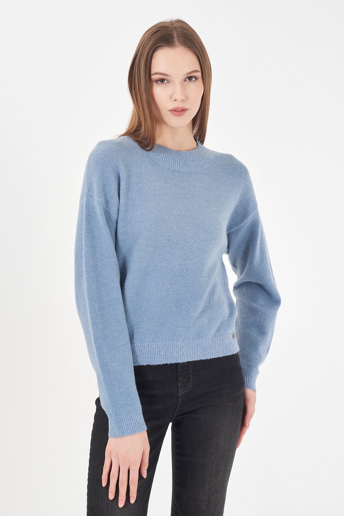 MAGLIA DONNA LUPETTO CROPPED 