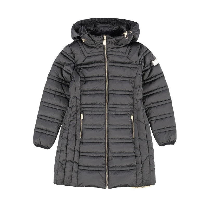 CAPPOTTO BIMBA TRAPUNTATO CON CAPPUCCIO 