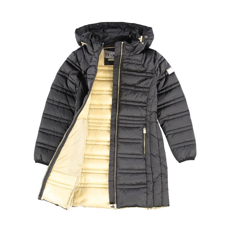 CAPPOTTO BIMBA TRAPUNTATO CON CAPPUCCIO 