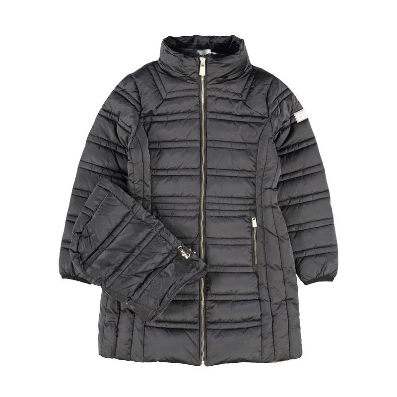 CAPPOTTO BIMBA TRAPUNTATO CON CAPPUCCIO 