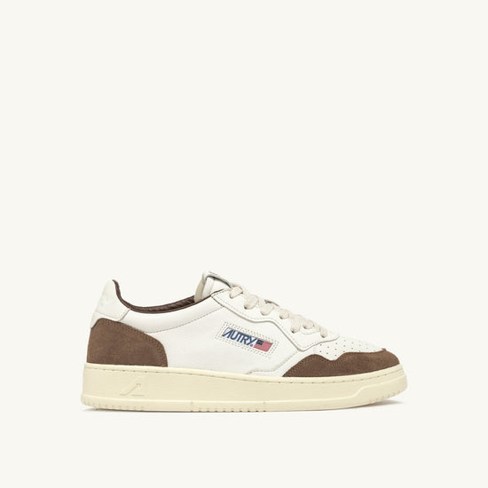 Sneakers Medalist basse in pelle bianca con inserti in suede 