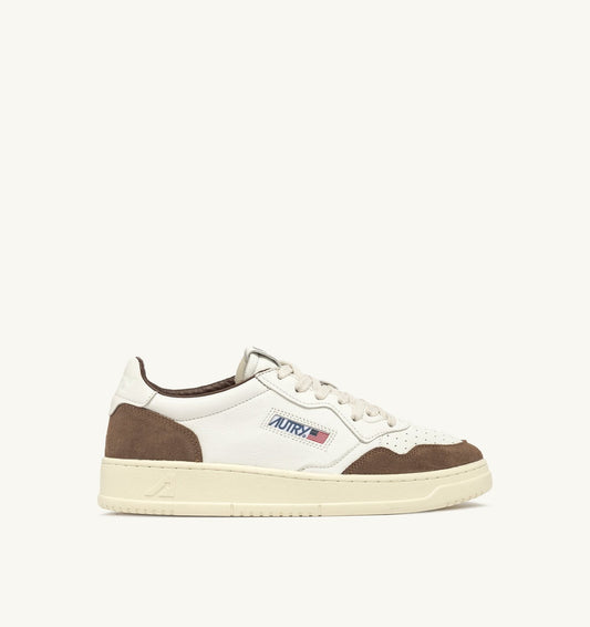 Sneakers Medalist basse in pelle bianca con inserti in suede 