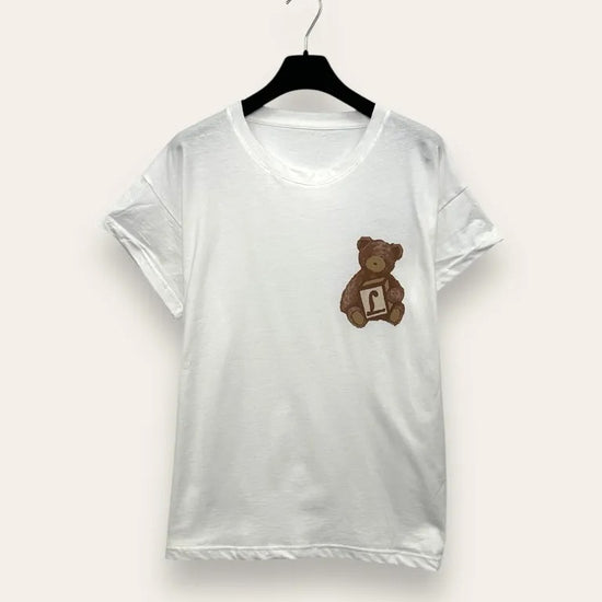 T-shirt con stampa orsacchiotto 